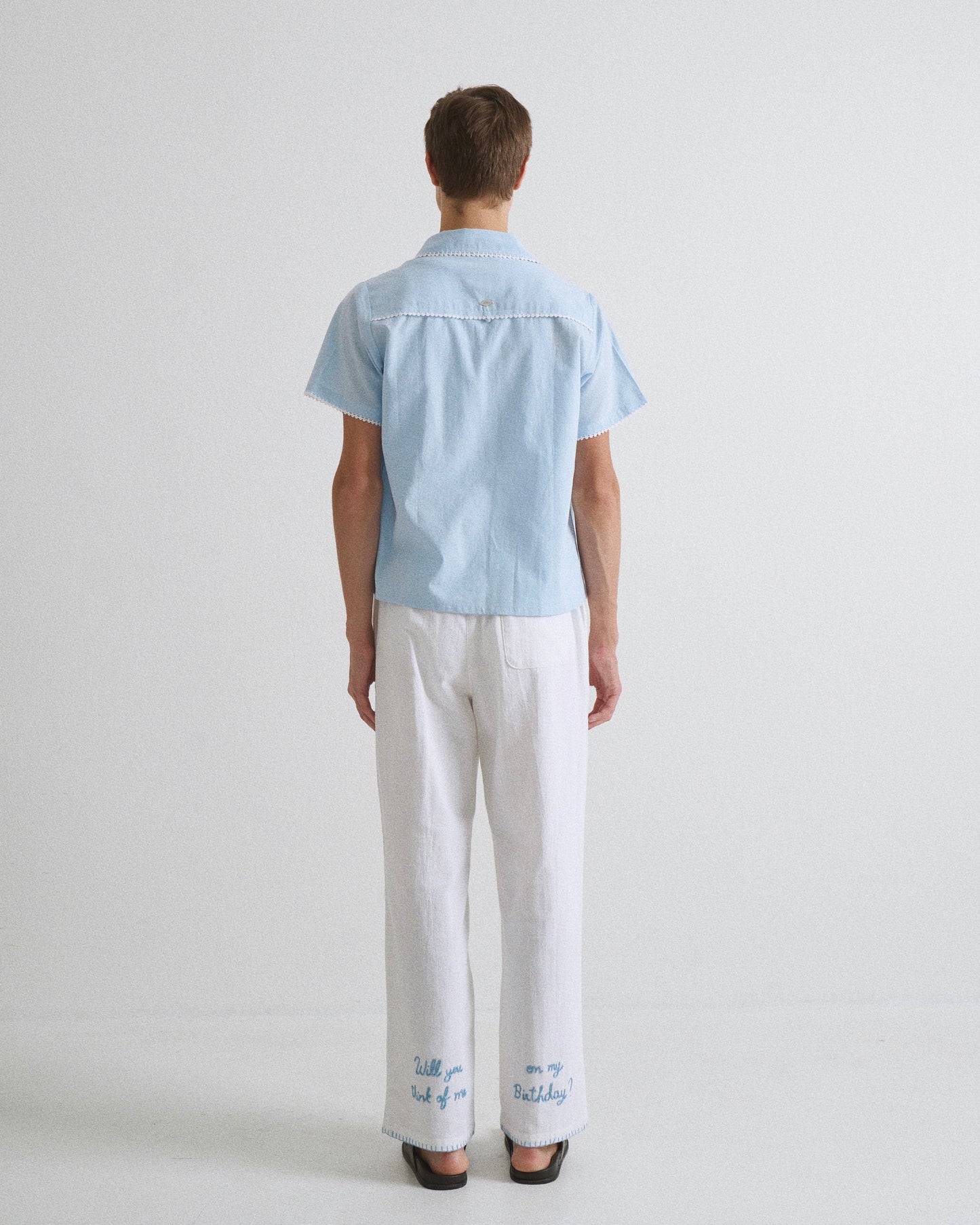 Things Left Unsaid Hand Embroidered Pants