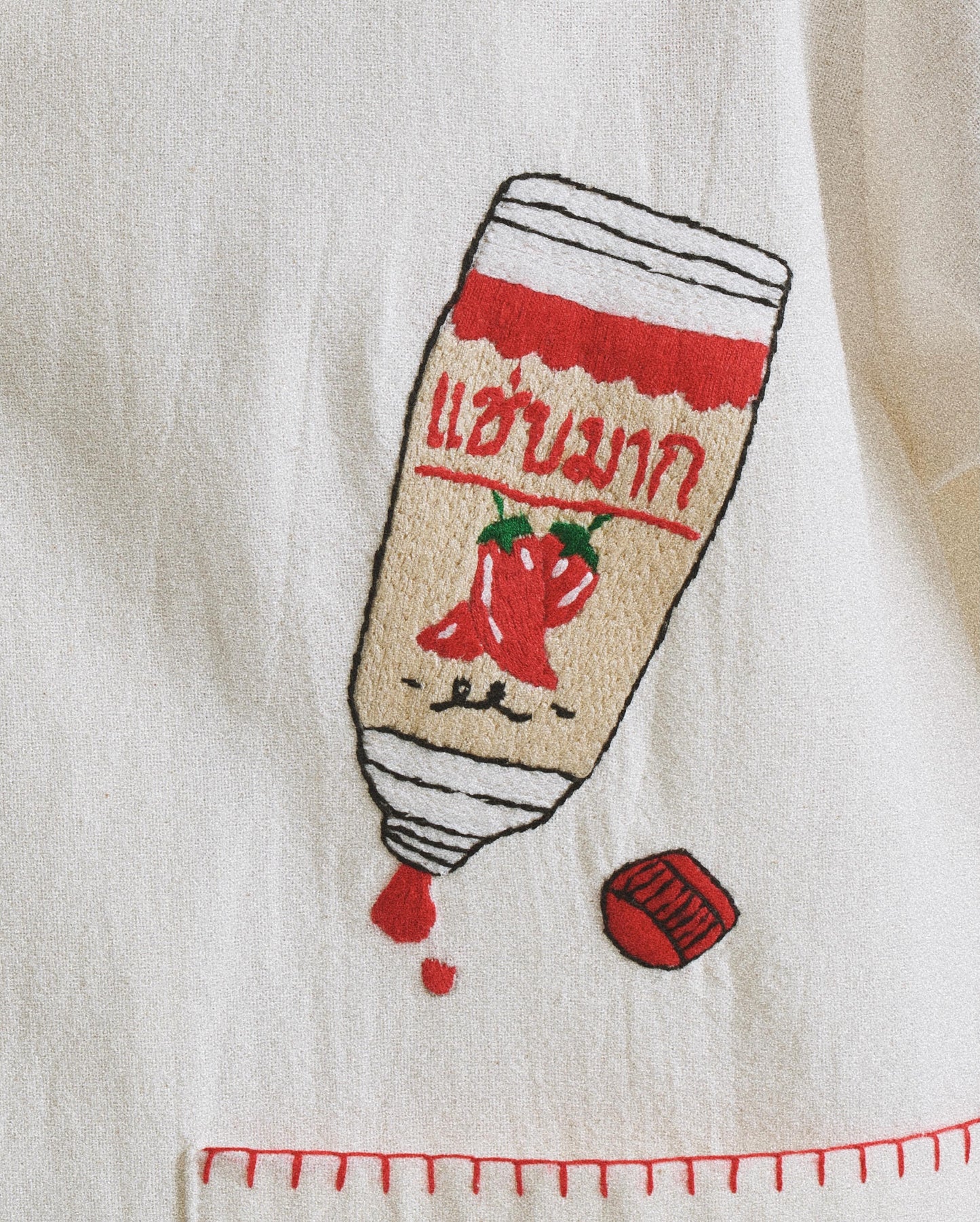 Too Phed(Spicy in Thai) For You Hand-Embroidered Shirt