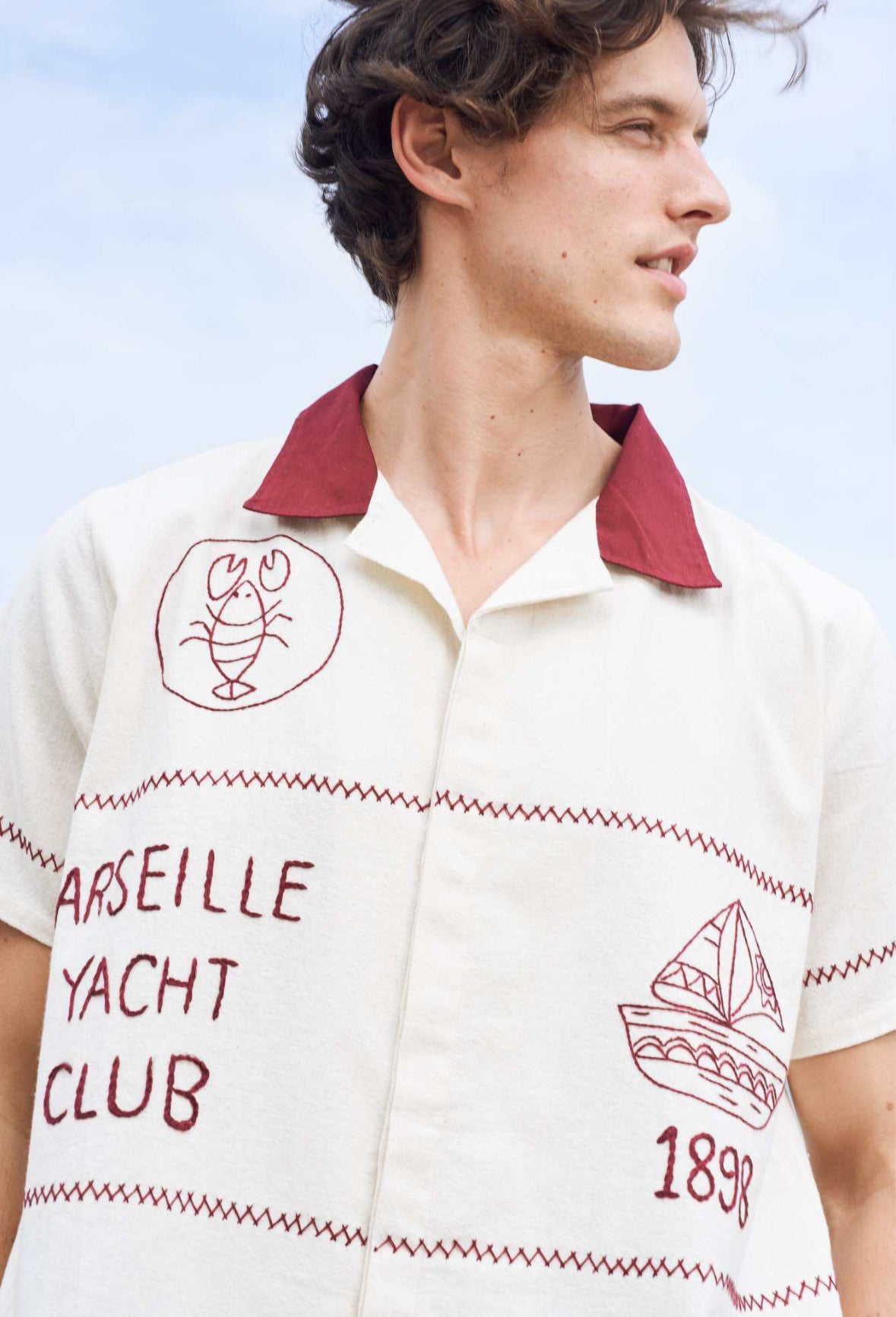 MARSEILLE YACHT CLUB S/S Concealed button closure