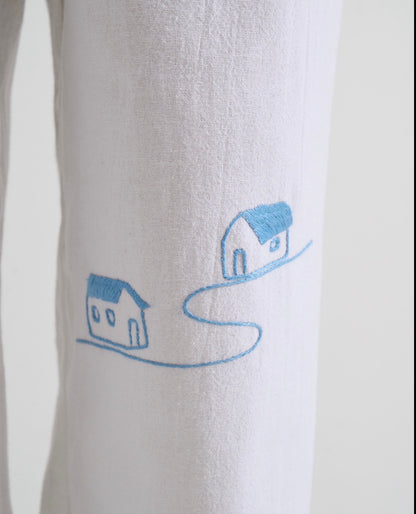 Things Left Unsaid Hand Embroidered Pants