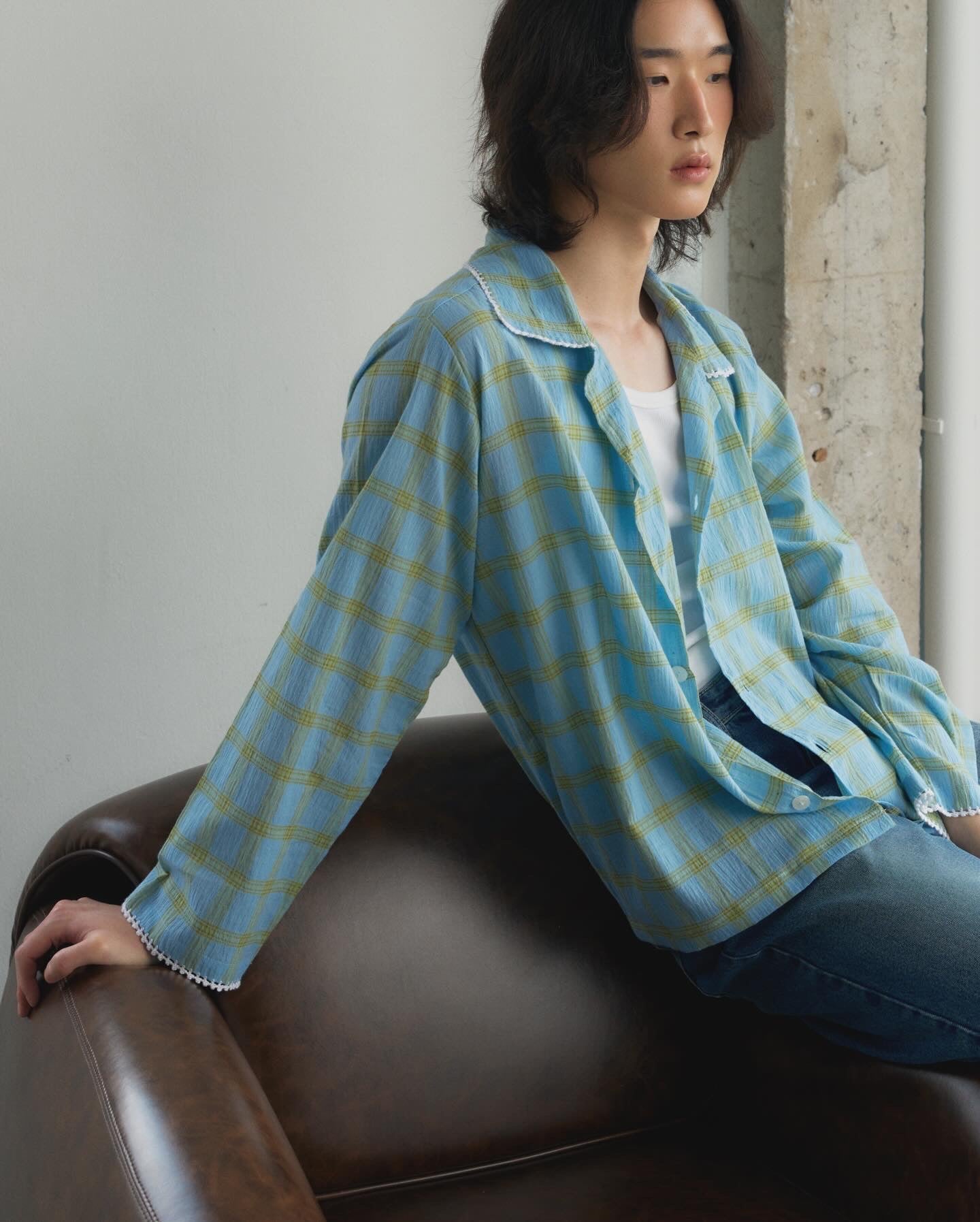 Sunny Crochet Plaid shirt