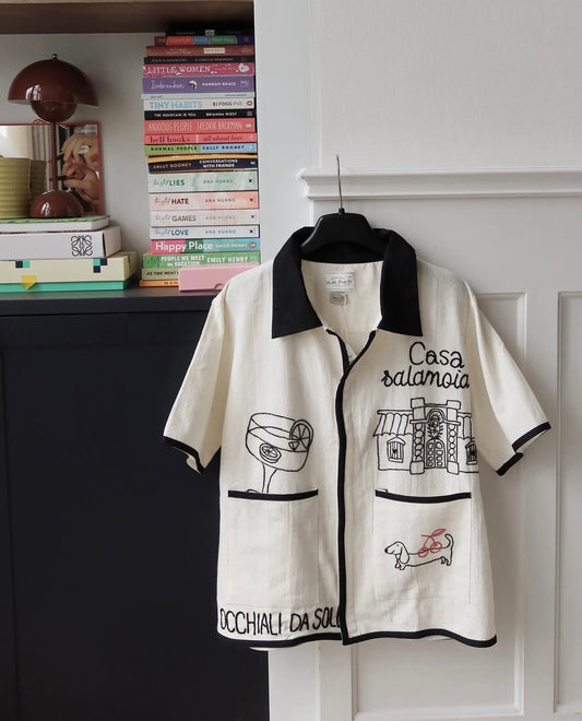 Casa Salamoia HAND EMBROIDERED S/S SHIRT