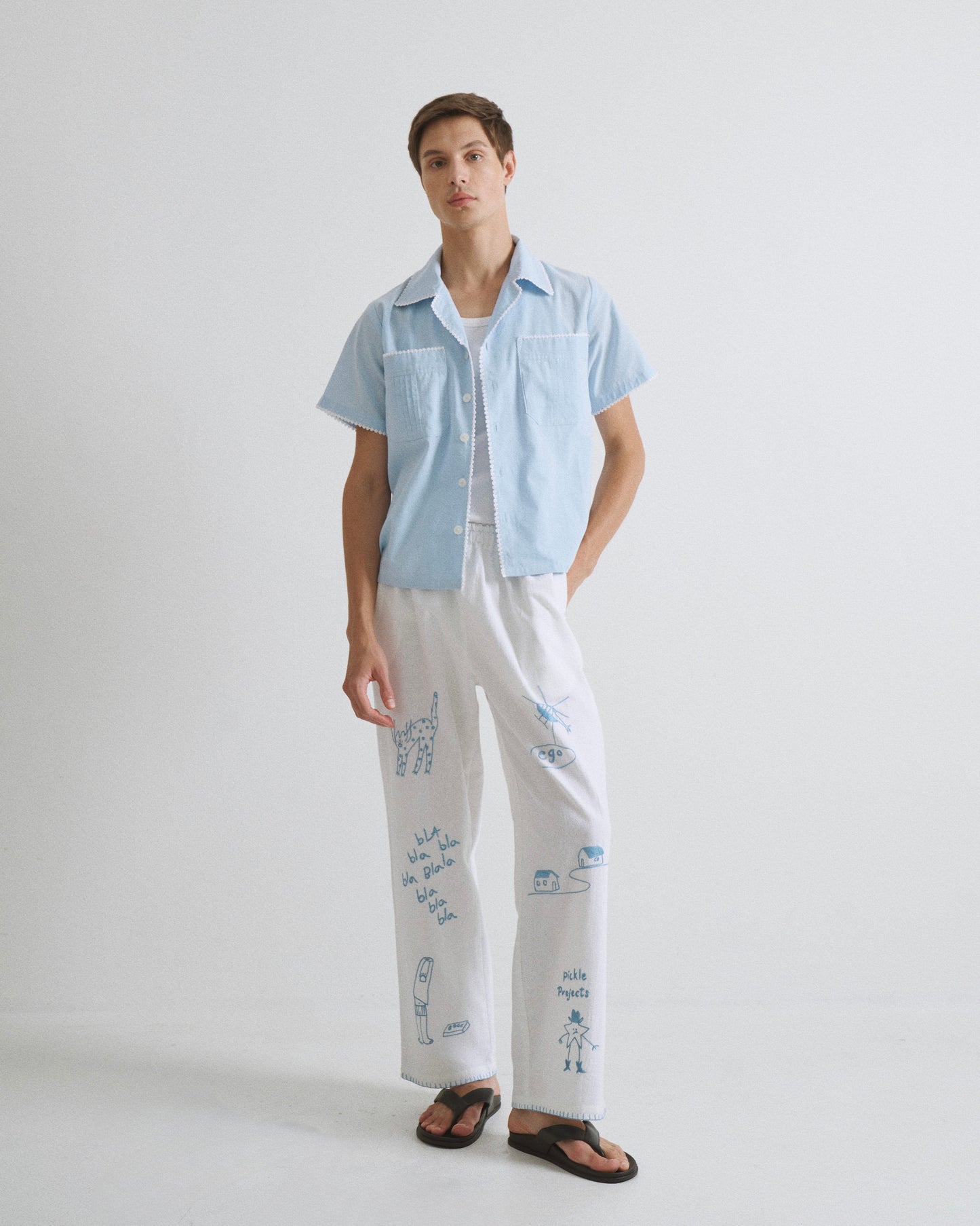 Things Left Unsaid Hand Embroidered Pants