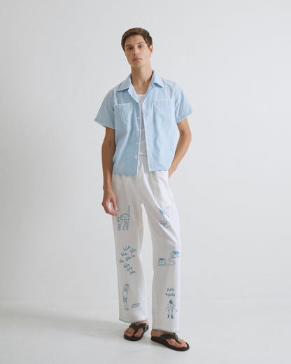 Things Left Unsaid Hand Embroidered Pants