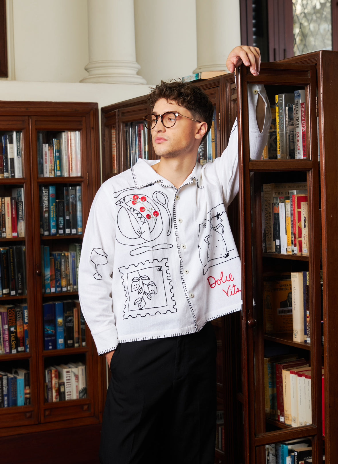 Dolce Vita HAND EMBROIDERED L/S SHIRT