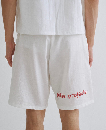 Three Wheels Hand Embroidered Shorts
