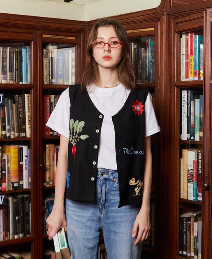 In my hay day hand embroidered vest