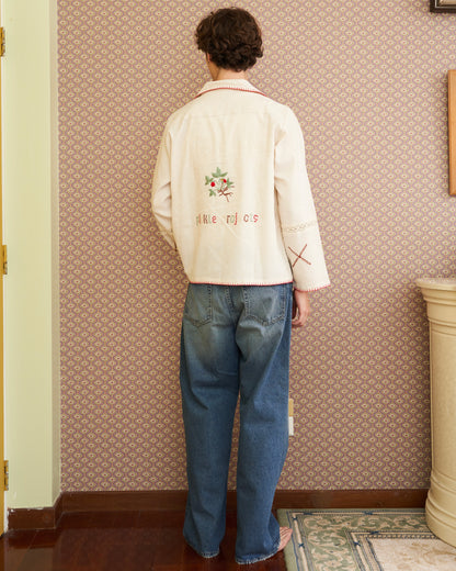 Pickle Projects — Wild Berry Cottage hand embroidered L/S Shirt (ปักด้วยมือ)