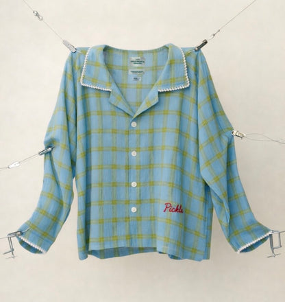 Sunny Crochet Plaid shirt