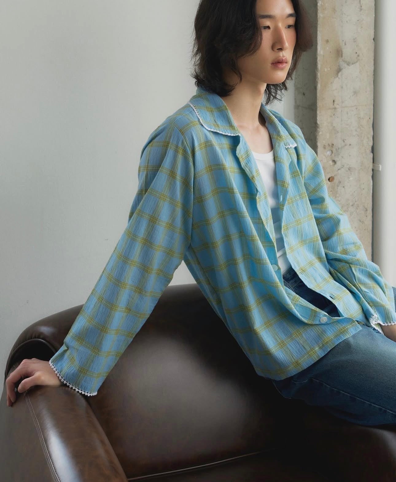 Sunny Crochet Plaid shirt
