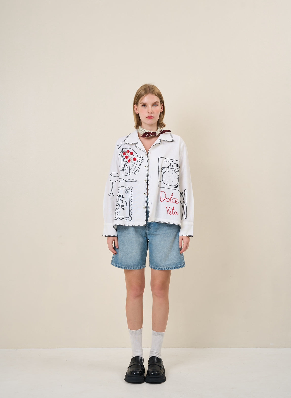 Dolce Vita HAND EMBROIDERED L/S SHIRT