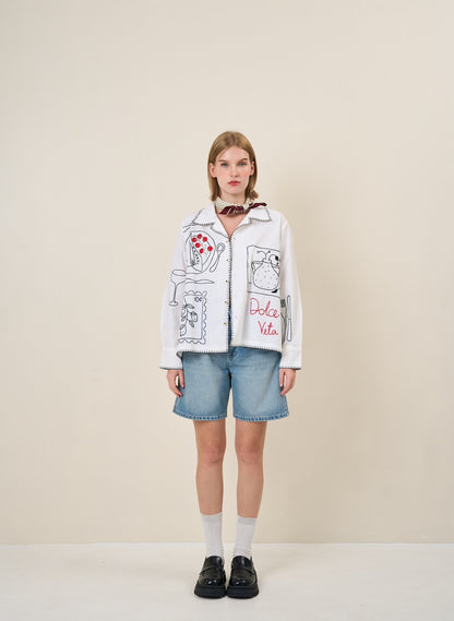 Dolce Vita HAND EMBROIDERED L/S SHIRT