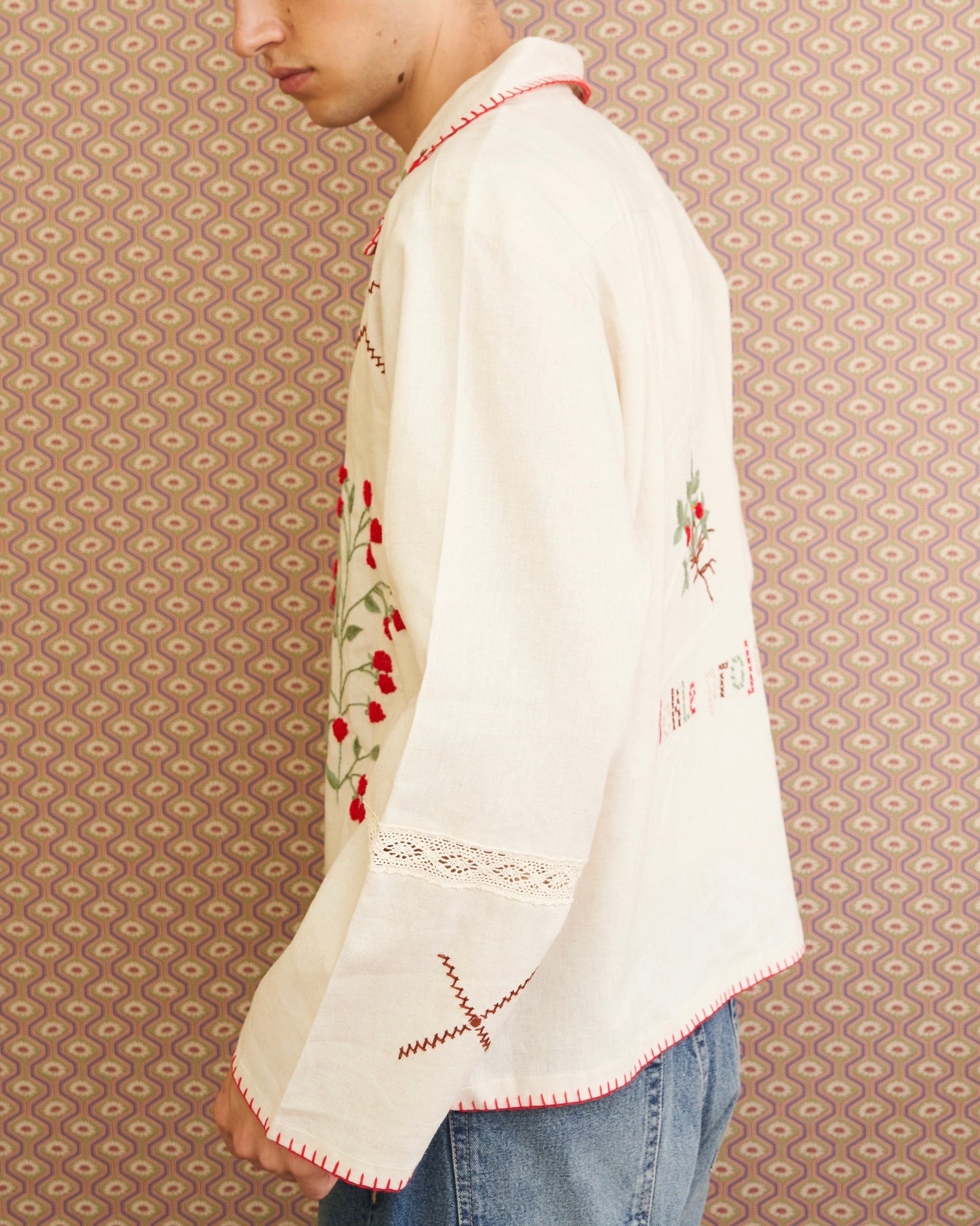 Pickle Projects — Wild Berry Cottage hand embroidered L/S Shirt (ปักด้วยมือ)