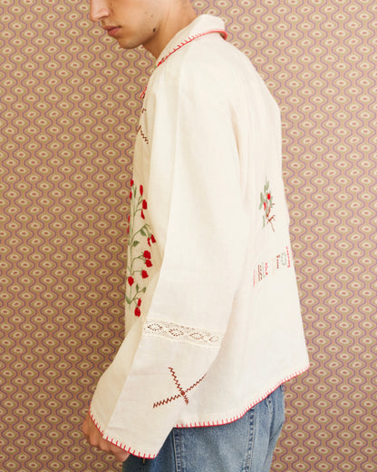 Pickle Projects — Wild Berry Cottage hand embroidered L/S Shirt (ปักด้วยมือ)