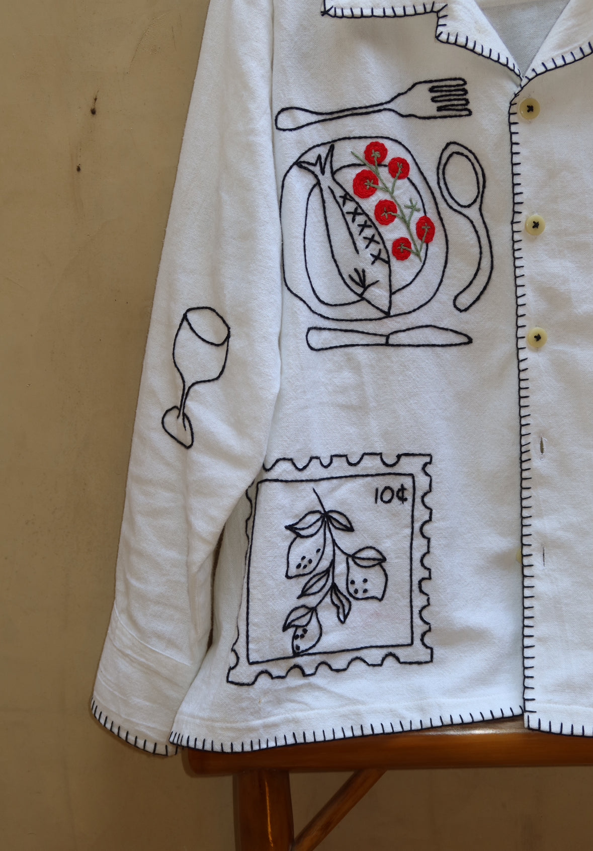 Dolce Vita HAND EMBROIDERED L/S SHIRT