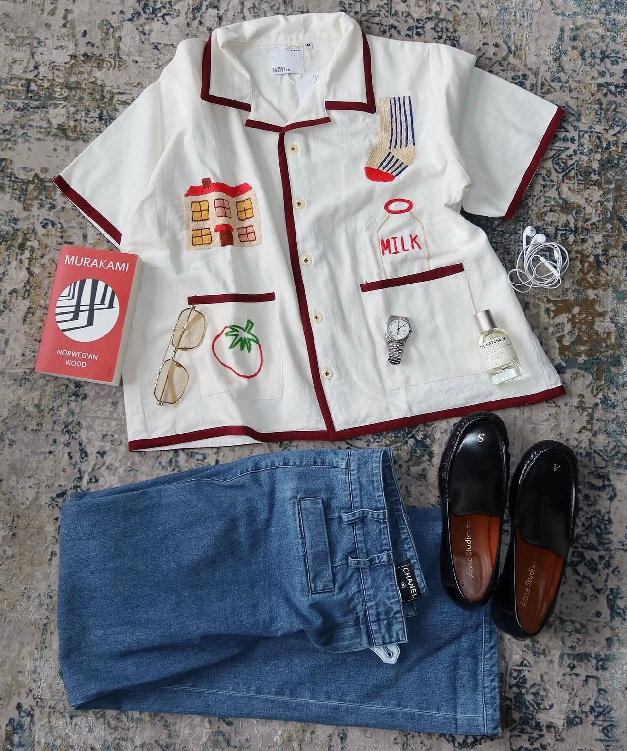 HOMEBODY HAND EMBROIDERED S/S SHIRT