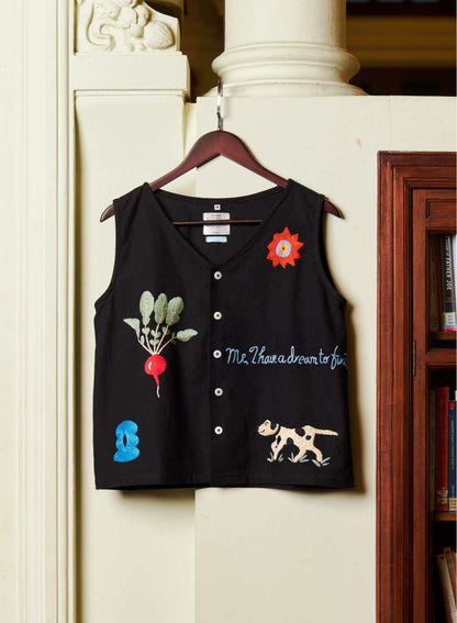 In my hay day hand embroidered vest