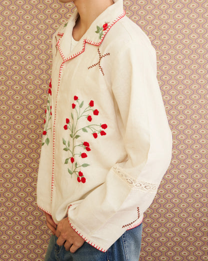Pickle Projects — Wild Berry Cottage hand embroidered L/S Shirt (ปักด้วยมือ)