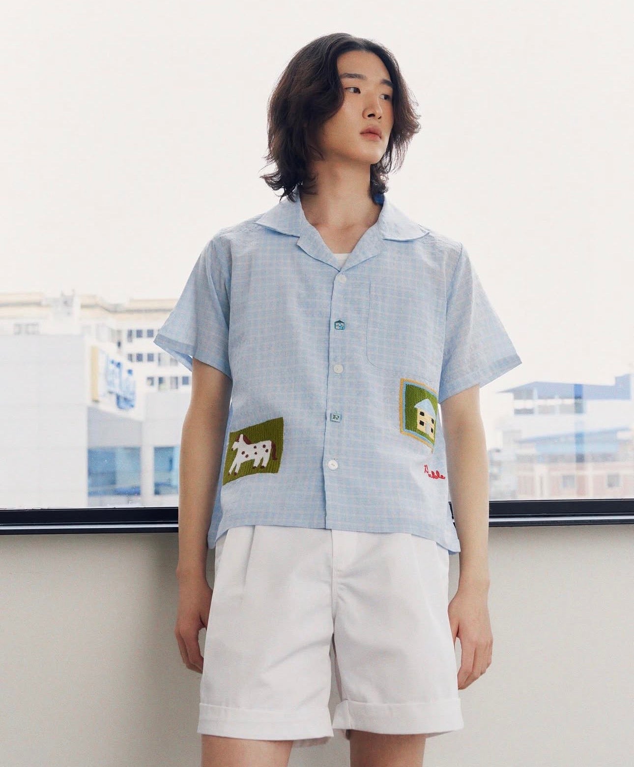 Homestead Gingham Hand-Embroidered Shirt