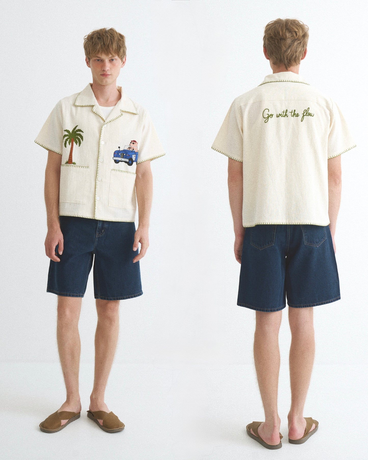 Henry’s first dates x Pickle Projects hand embroidered shirt * Limited Editions