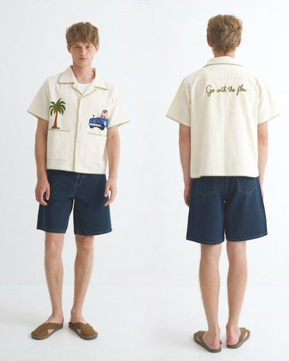 Henry’s first dates x Pickle Projects hand embroidered shirt * Limited Editions