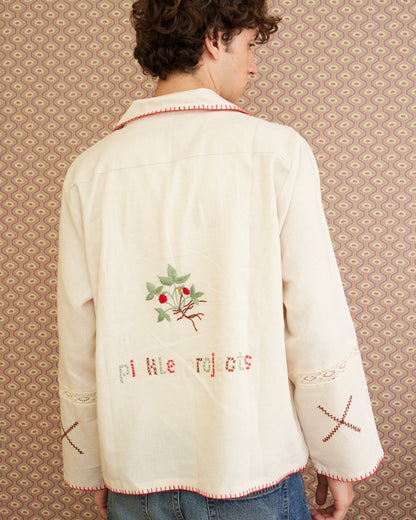 Pickle Projects — Wild Berry Cottage hand embroidered L/S Shirt (ปักด้วยมือ)