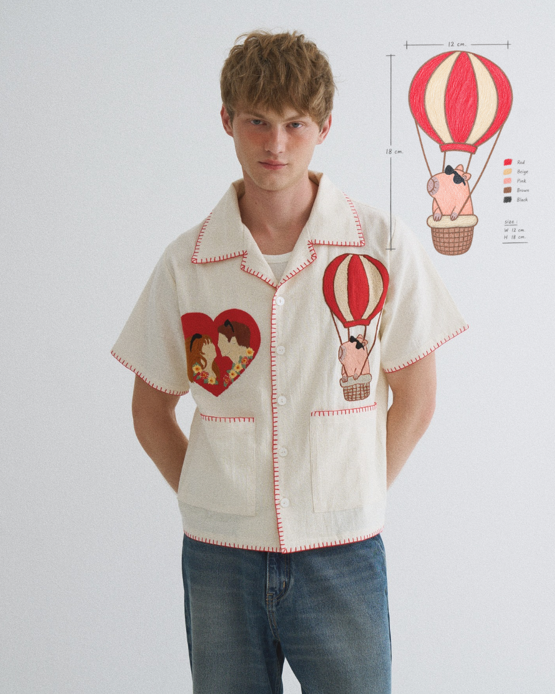 Henry’s first dates x Pickle Projects hand embroidered shirt * Limited Editions