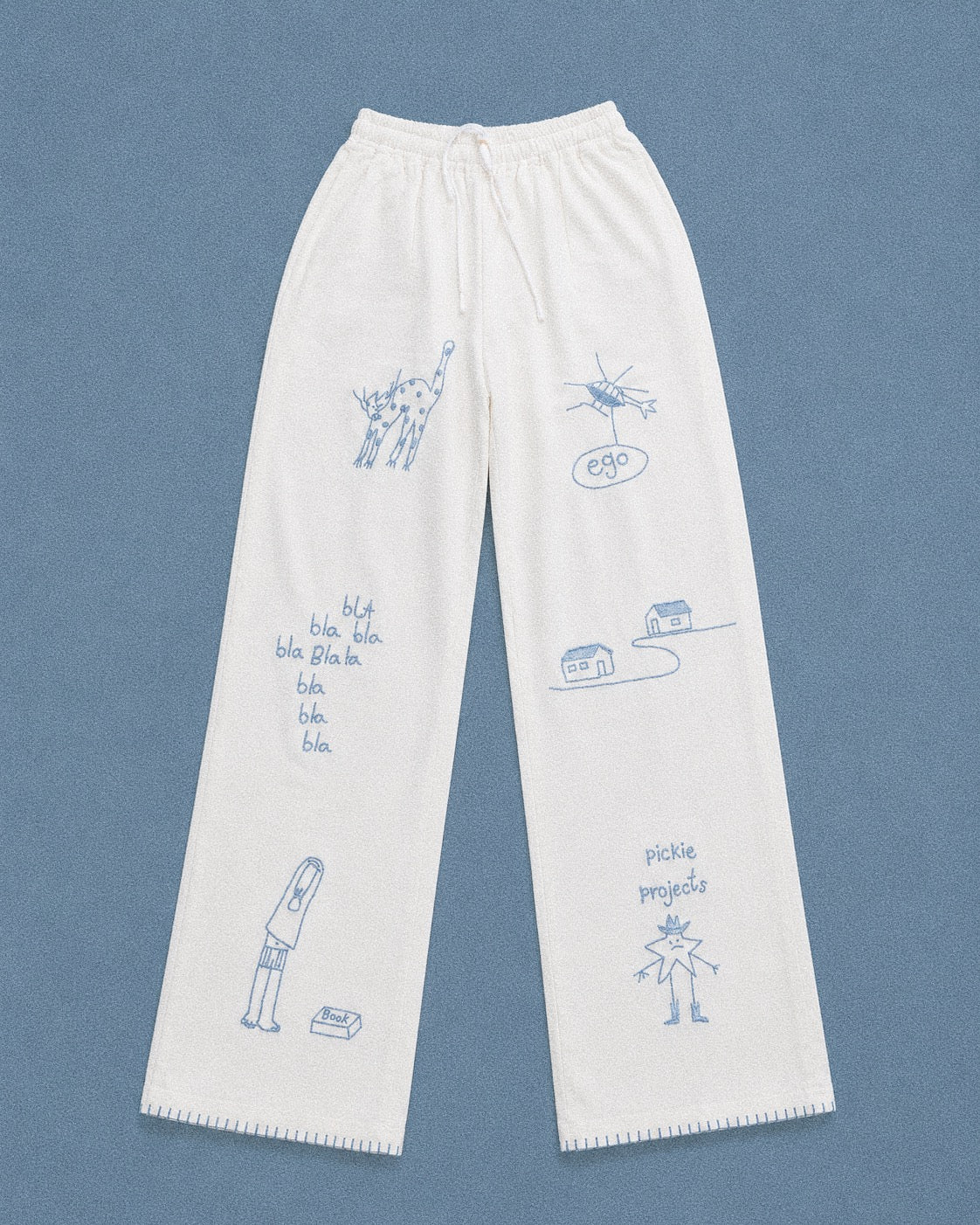Things Left Unsaid Hand Embroidered Pants