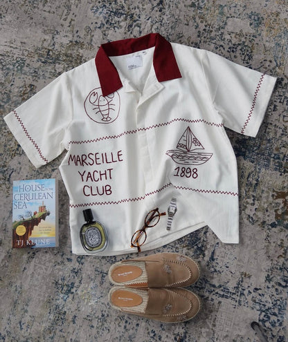 MARSEILLE YACHT CLUB S/S Concealed button closure