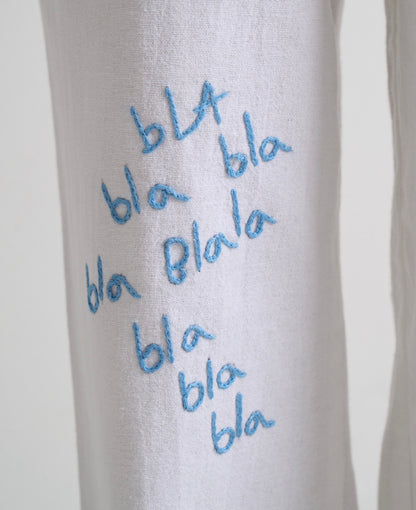 Things Left Unsaid Hand Embroidered Pants