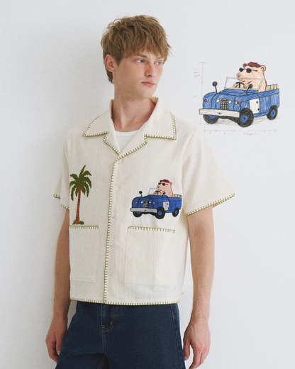 Henry’s first dates x Pickle Projects hand embroidered shirt * Limited Editions