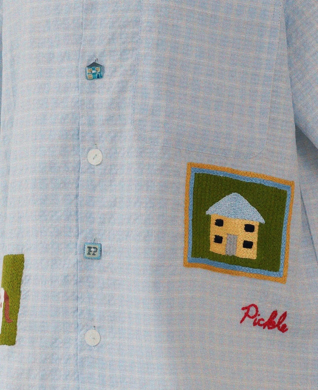 Homestead Gingham Hand-Embroidered Shirt