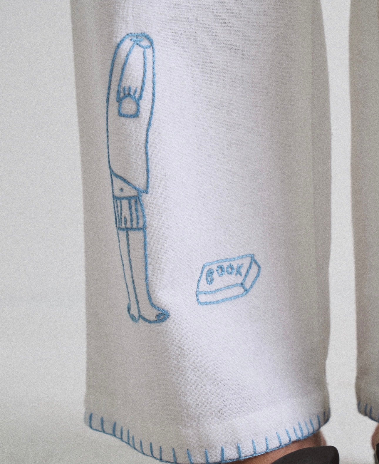 Things Left Unsaid Hand Embroidered Pants
