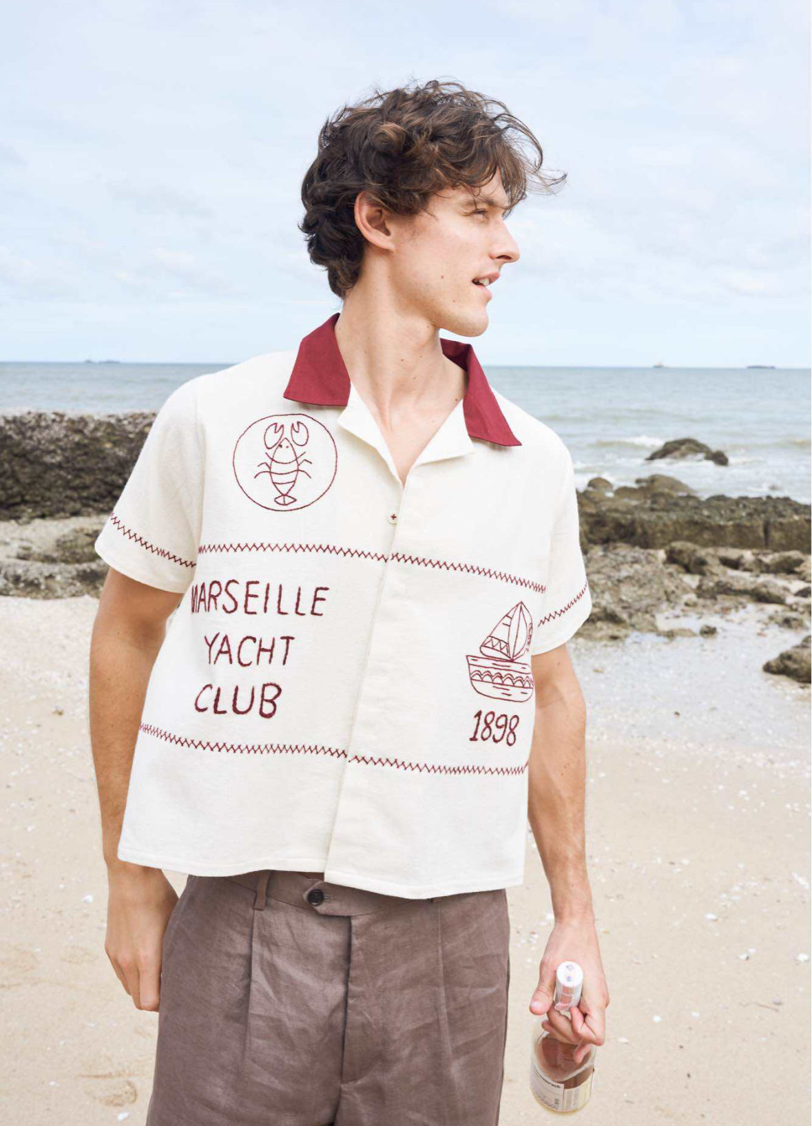 MARSEILLE YACHT CLUB S/S Concealed button closure