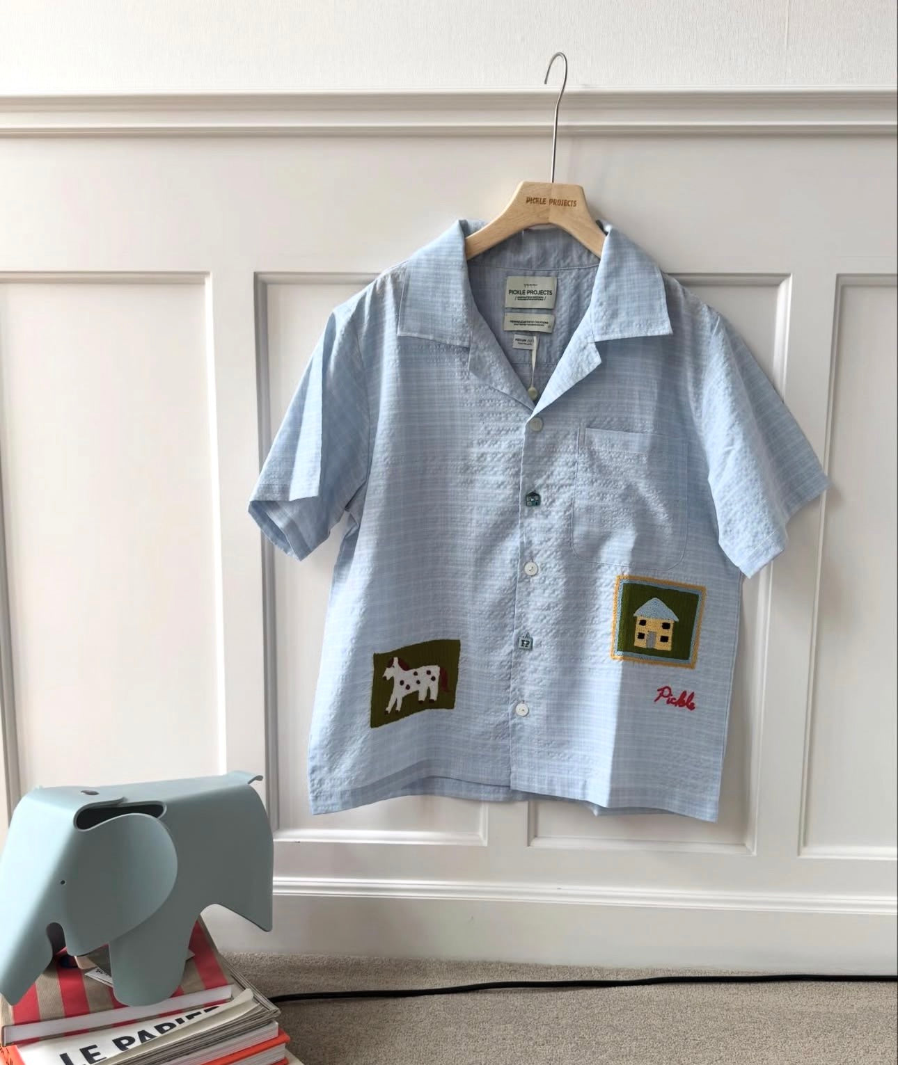 Homestead Gingham Hand-Embroidered Shirt