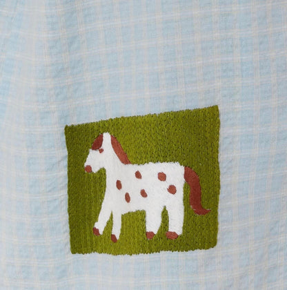 Homestead Gingham Hand-Embroidered Shirt