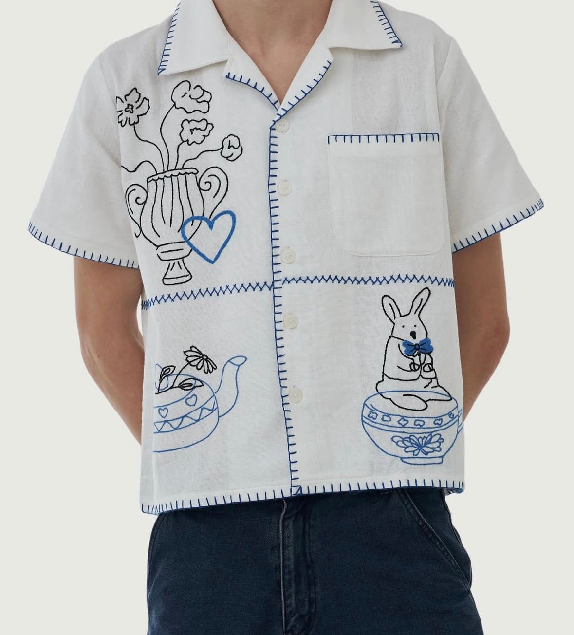 Lumi Cup HAND EMBROIDERED S/S SHIRT
