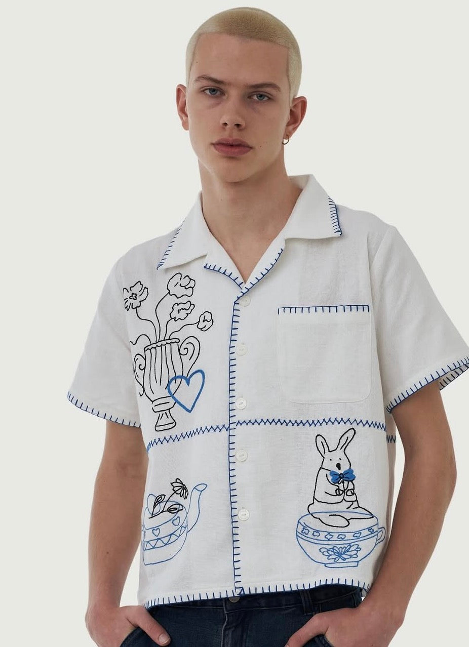 Lumi Cup HAND EMBROIDERED S/S SHIRT
