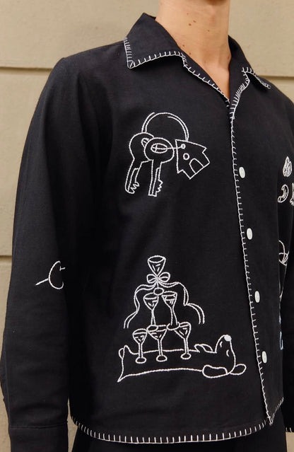 Notte Dolce Hand-Embroidered shirt