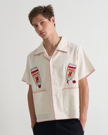 Too Phed(Spicy in Thai) For You Hand-Embroidered Shirt