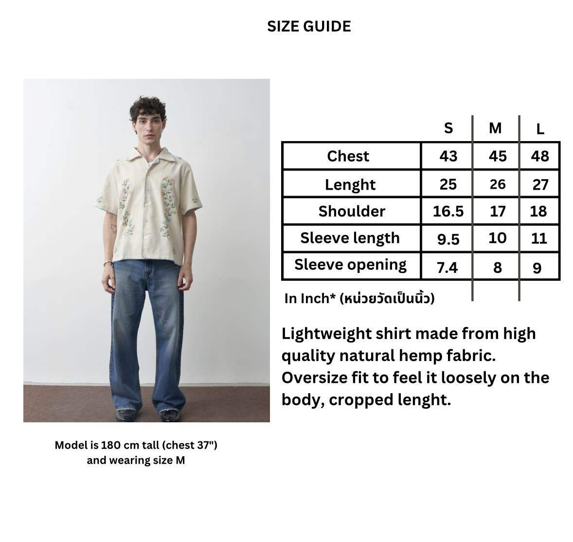 Bloom-line vintage hand-embroidered S/S SHIRT
