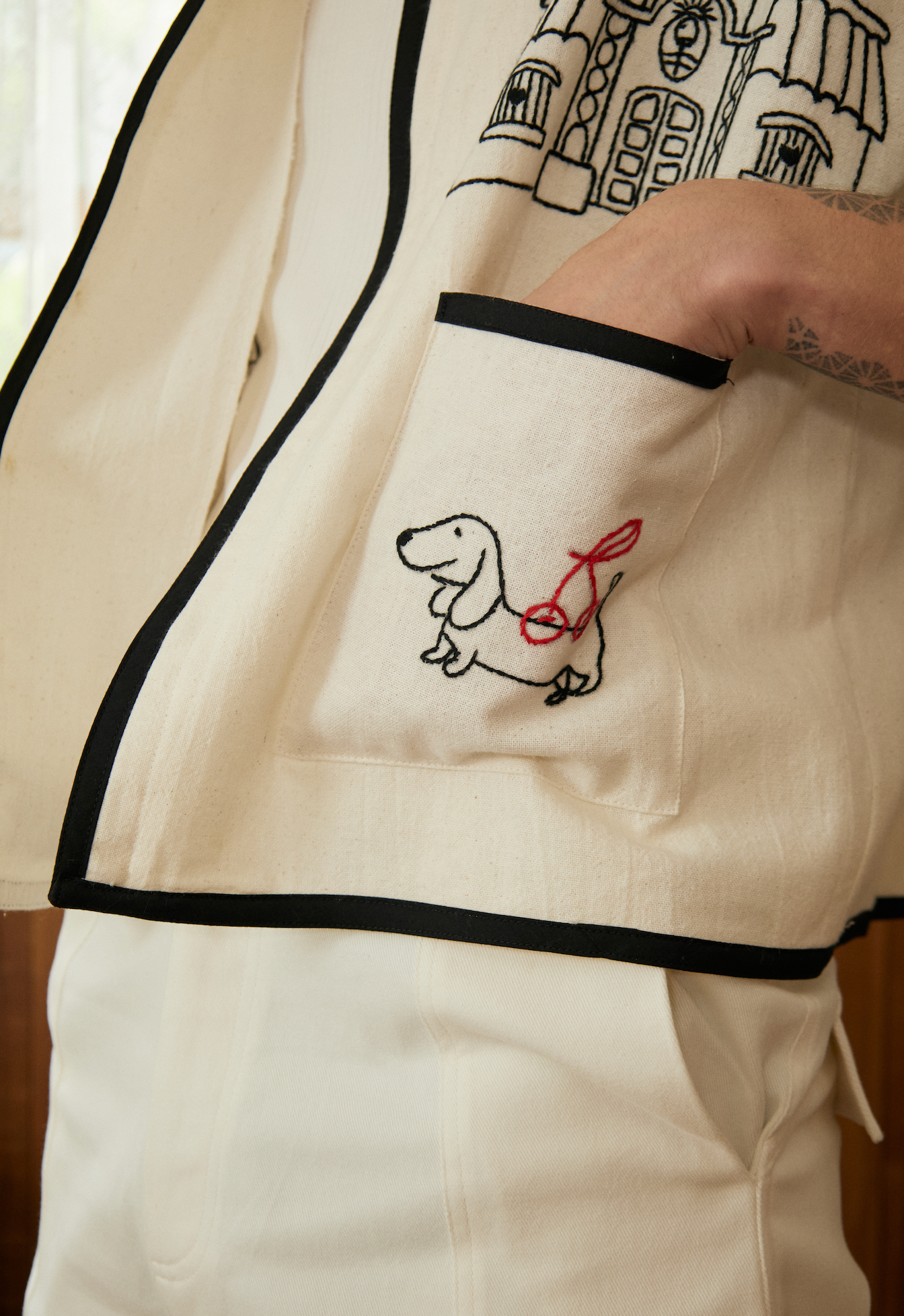 Casa Salamoia HAND EMBROIDERED S/S SHIRT
