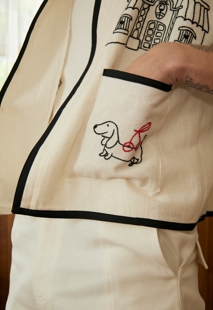 Casa Salamoia HAND EMBROIDERED S/S SHIRT