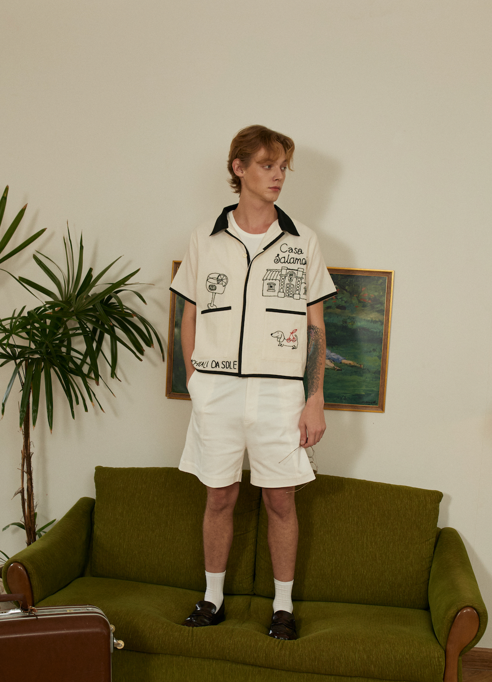 Casa Salamoia HAND EMBROIDERED S/S SHIRT