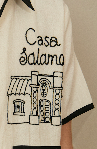 Casa Salamoia HAND EMBROIDERED S/S SHIRT