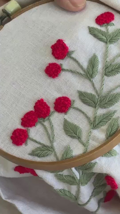 Pickle Projects — Wild Berry Cottage hand embroidered L/S Shirt (ปักด้วยมือ)